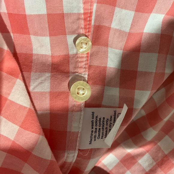 Men’s J. Crew pink plaid (gingham) slim fit shirt size medium - Picture 4 of 4
